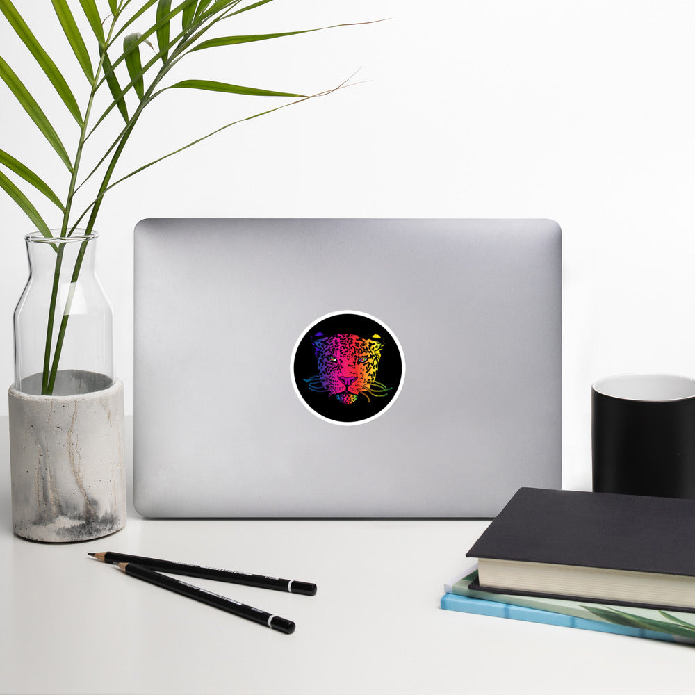 Rainbow Leopard Bubble-free stickers - HipHatter
