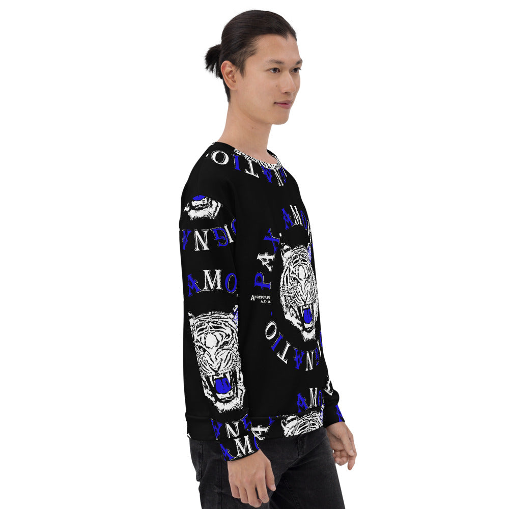 Real Tiger Motto Sweatshirt Blue - HipHatter