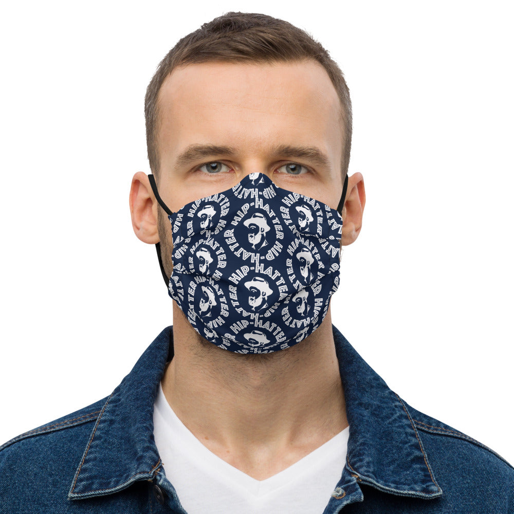 Hip-Hatter Logo Navy Blue Face Mask - HipHatter