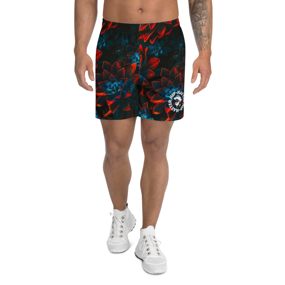 Autumn Flowers Men's Floral Athletic Long Shorts - HipHatter