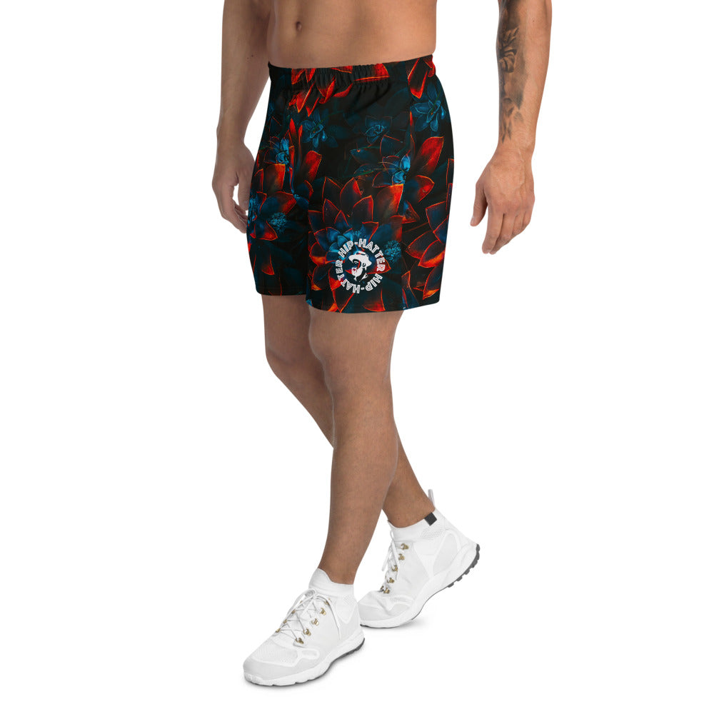Autumn Flowers Men's Floral Athletic Long Shorts - HipHatter