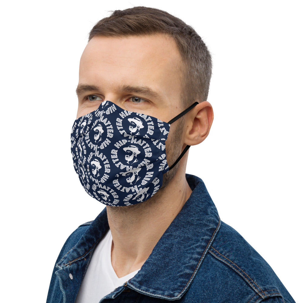 Hip-Hatter Logo Navy Blue Face Mask - HipHatter