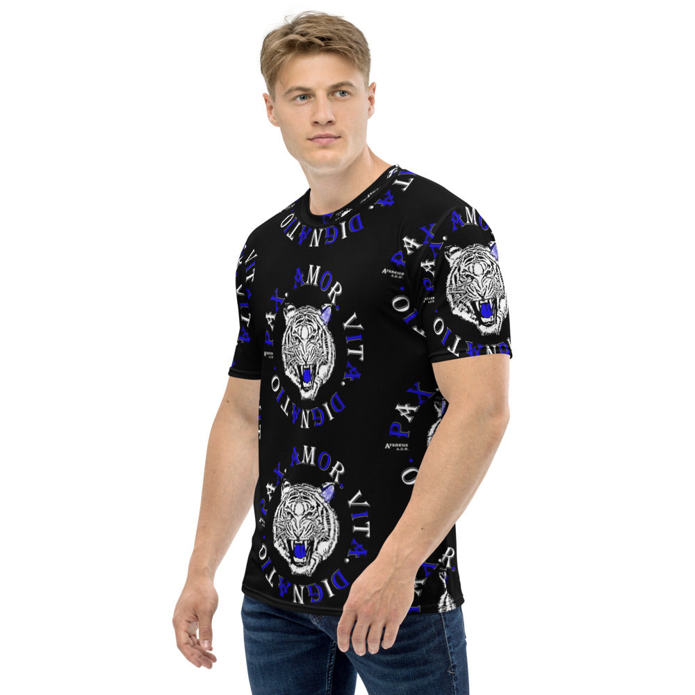 Real Tiger Motto T-shirt Blue - HipHatter