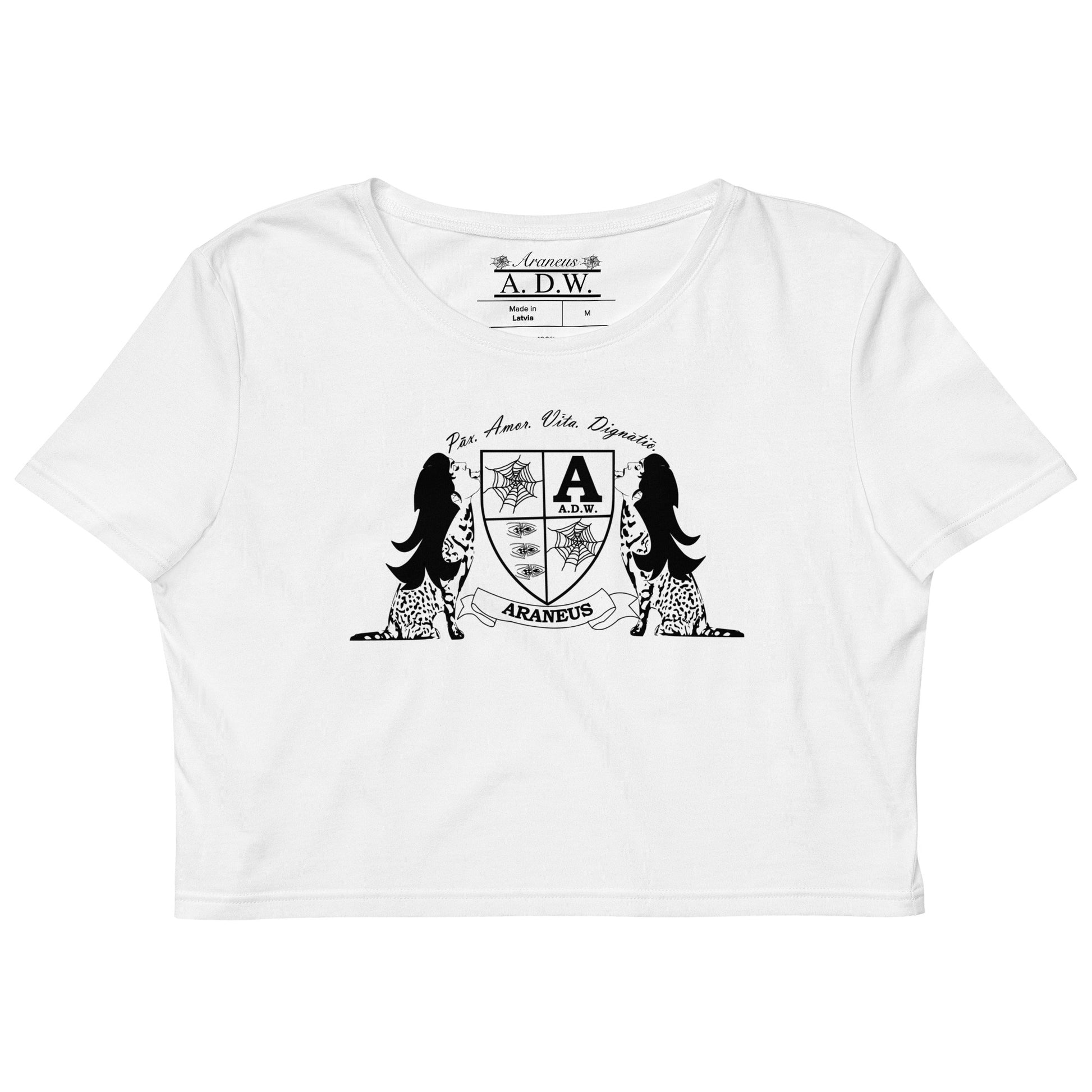 Sphinx Girls Crest White Organic Crop Top - HipHatter