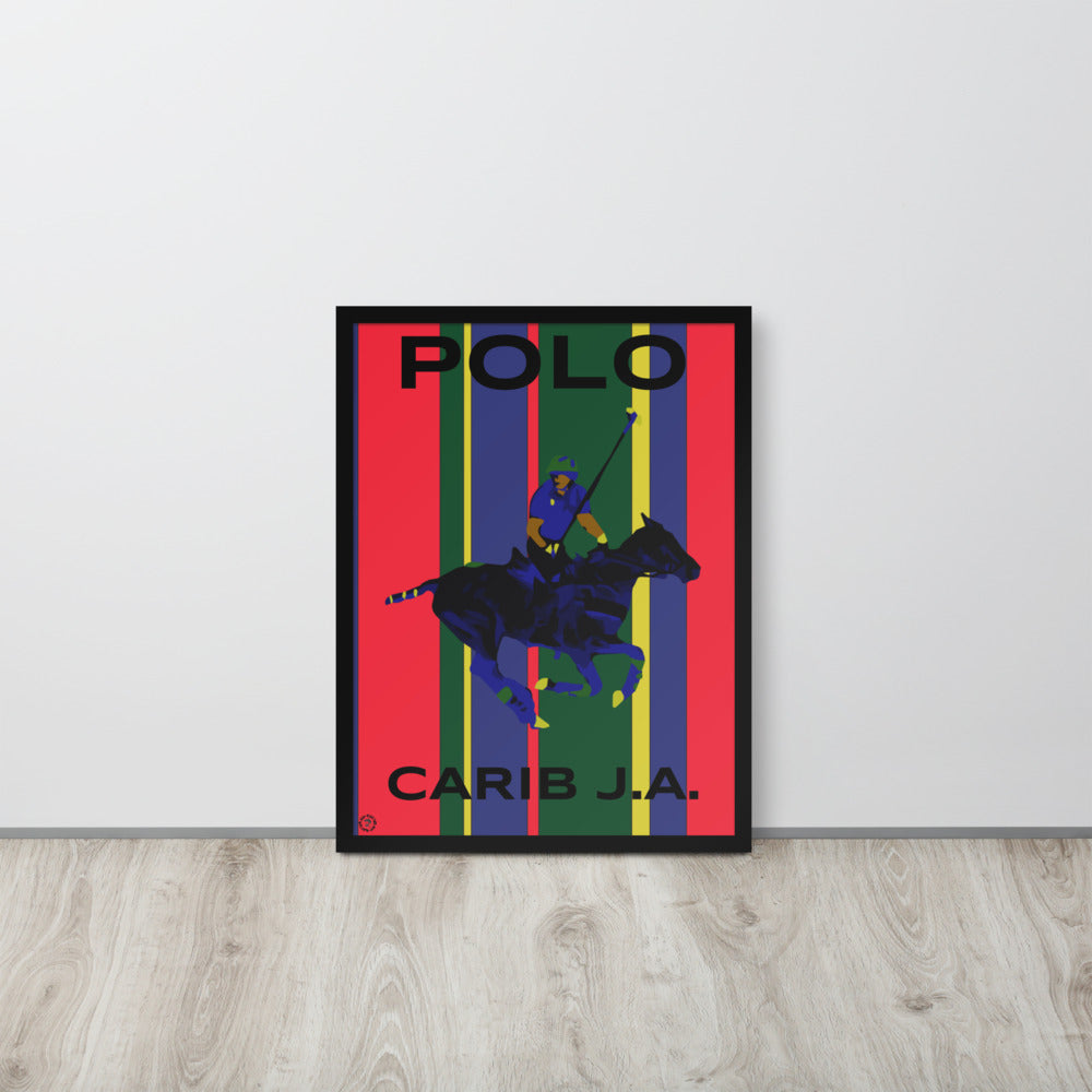 Carib J.A. Pony Polo Framed Photo Paper Poster - HipHatter