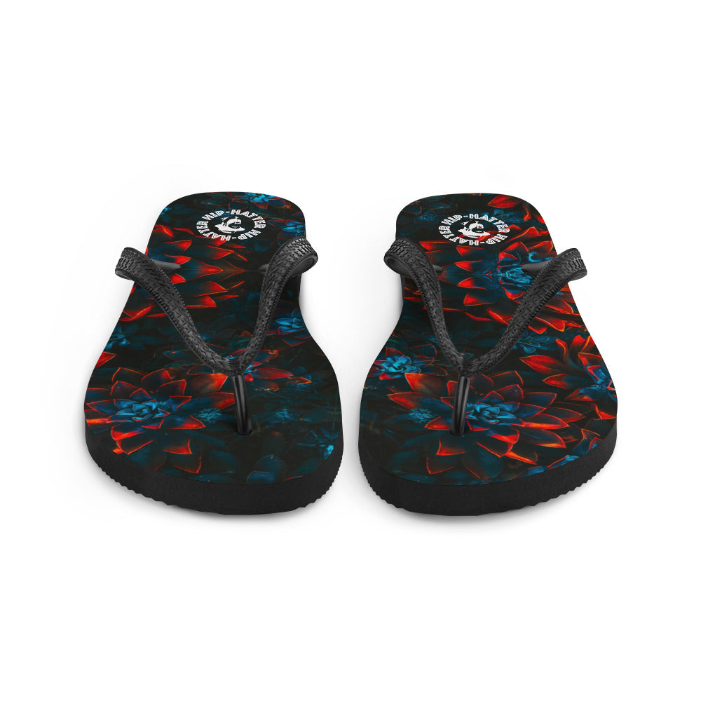 Fantastic Floral Print Flip-Flops - HipHatter
