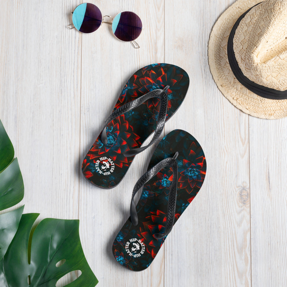Fantastic Floral Print Flip-Flops - HipHatter