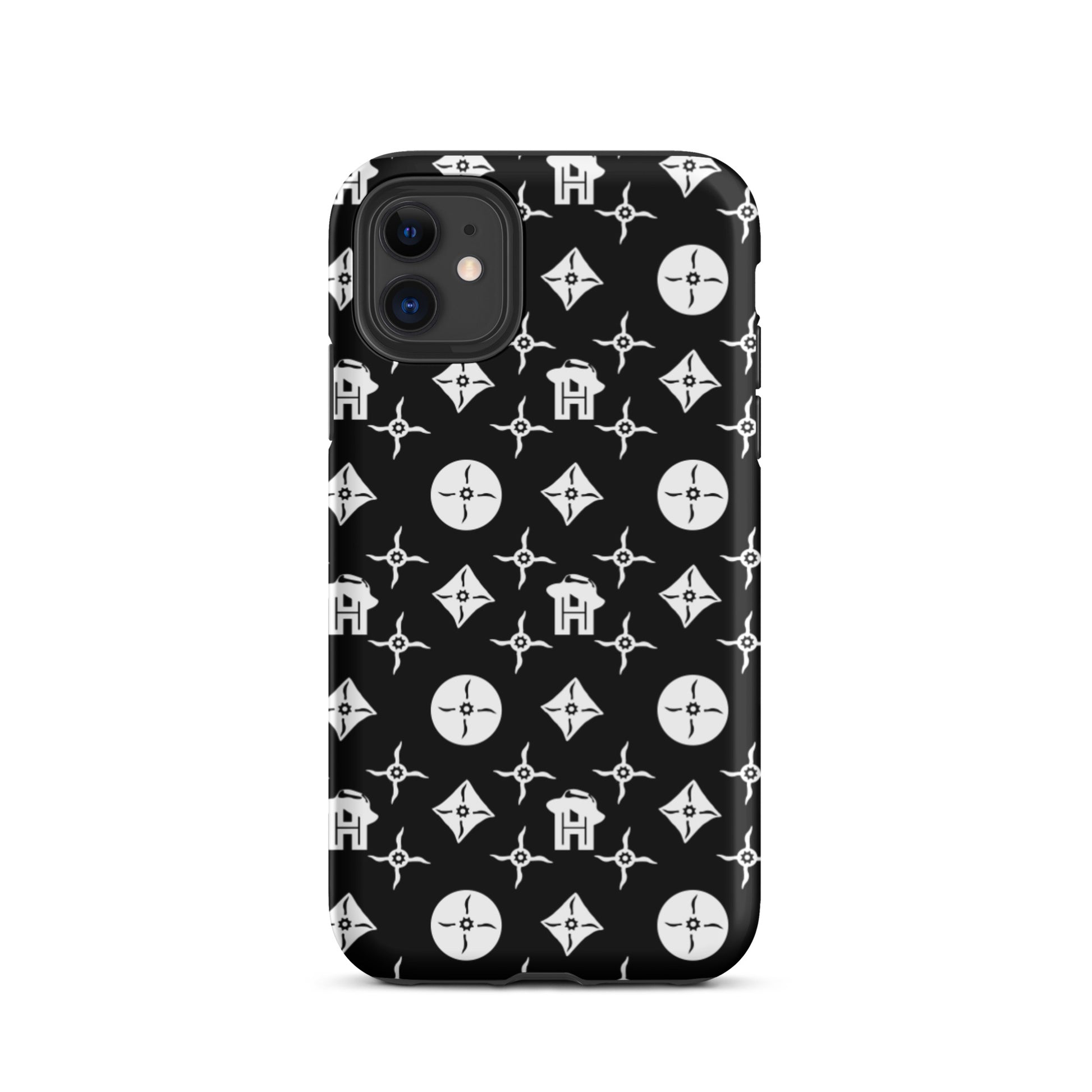 Black and White Monogram Tough iPhone Case - HipHatter