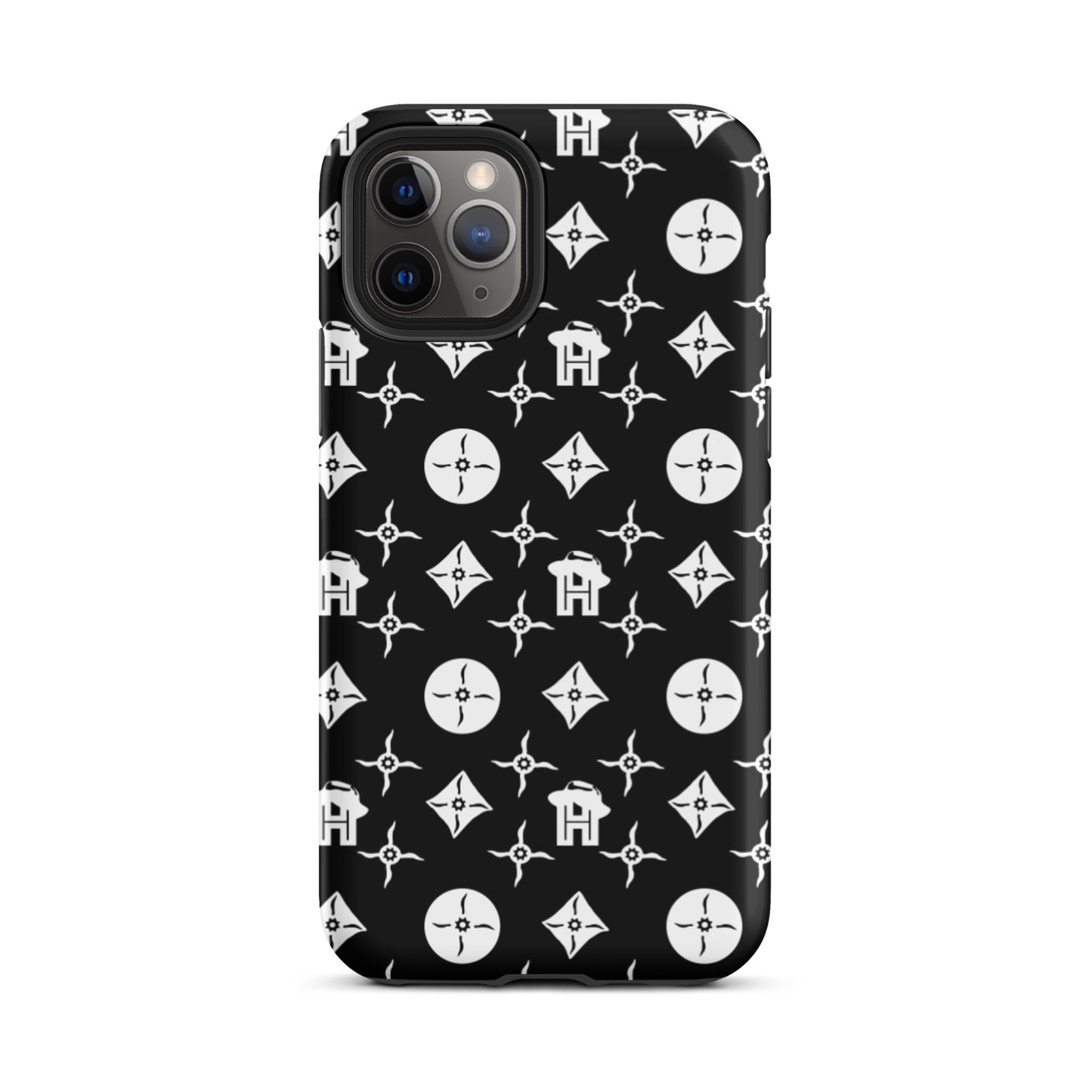 Black and White Monogram Tough iPhone Case - HipHatter