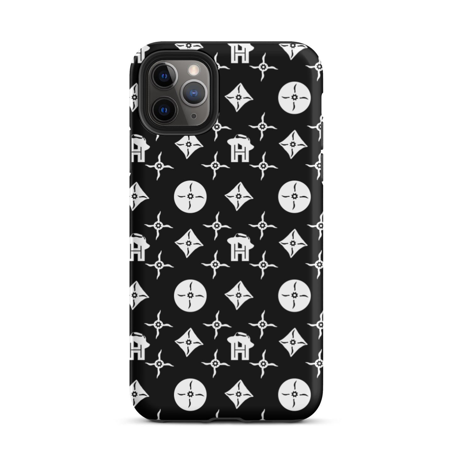 Black and White Monogram Tough iPhone Case - HipHatter