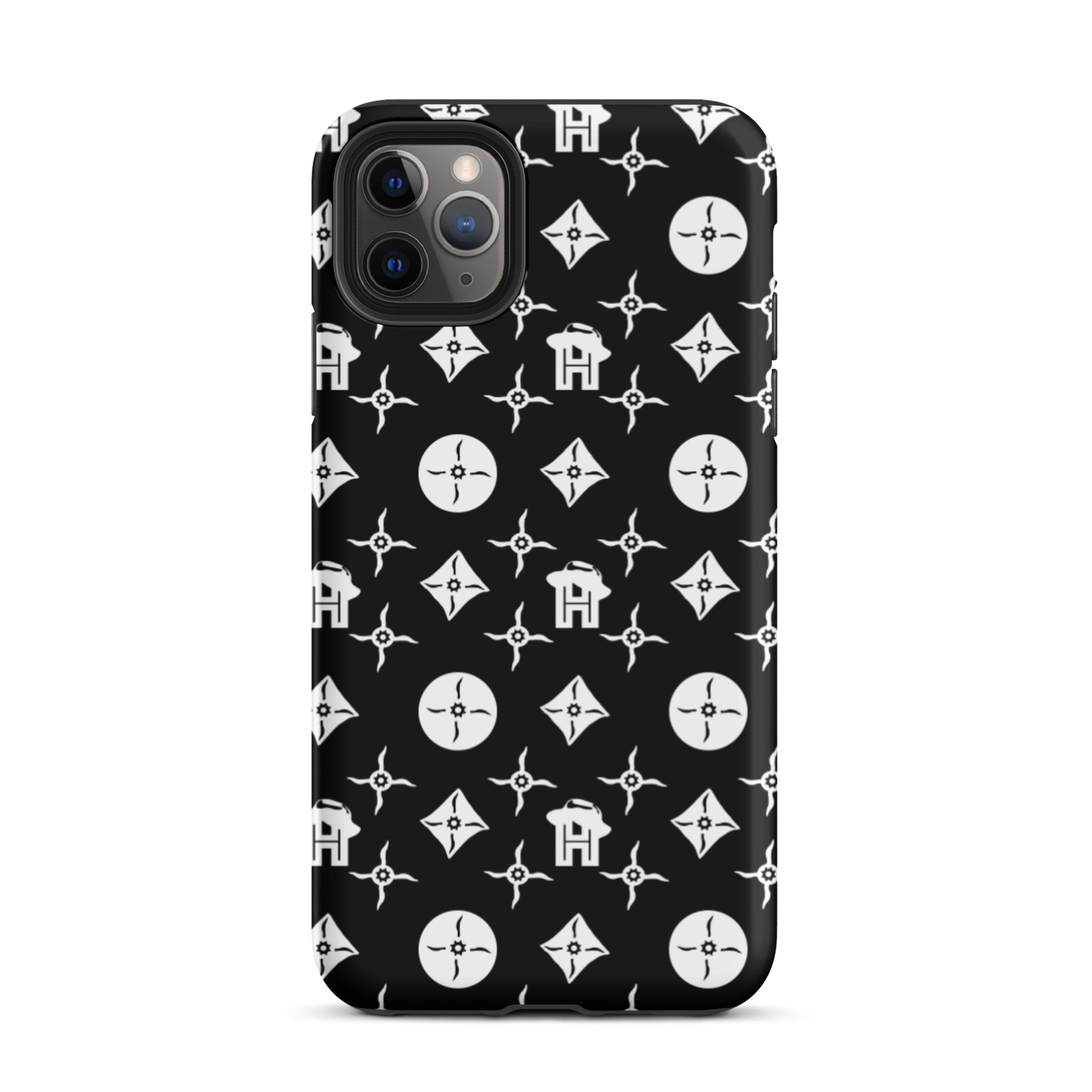 Black and White Monogram Tough iPhone Case - HipHatter