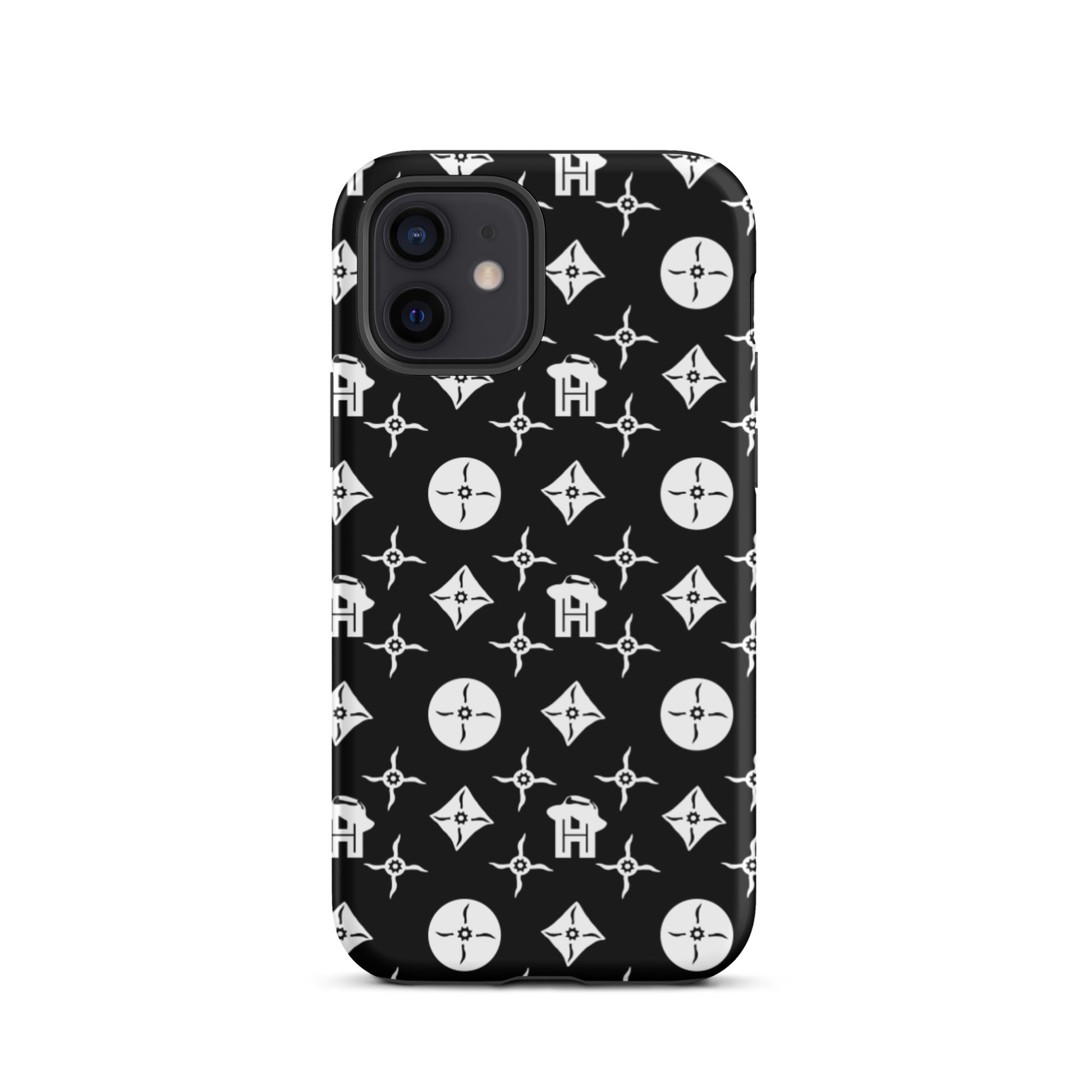 Black and White Monogram Tough iPhone Case - HipHatter