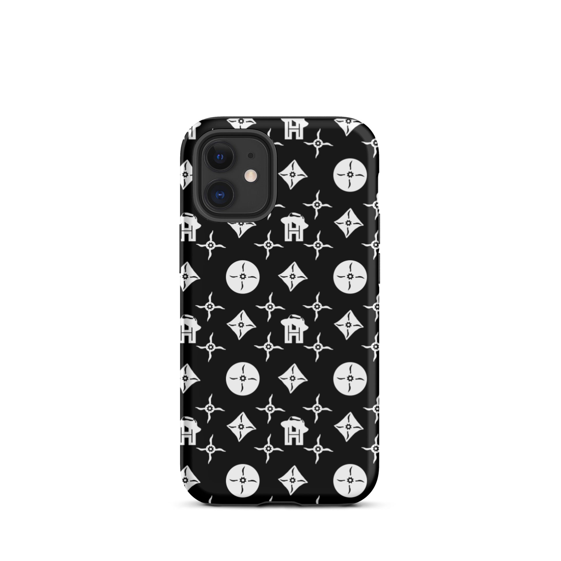 Black and White Monogram Tough iPhone Case - HipHatter