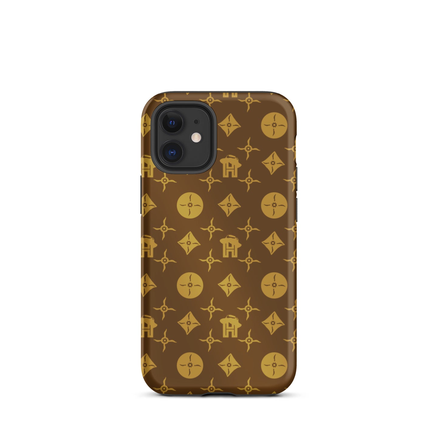 Gold and Brown Monogram Tough iPhone case - HipHatter