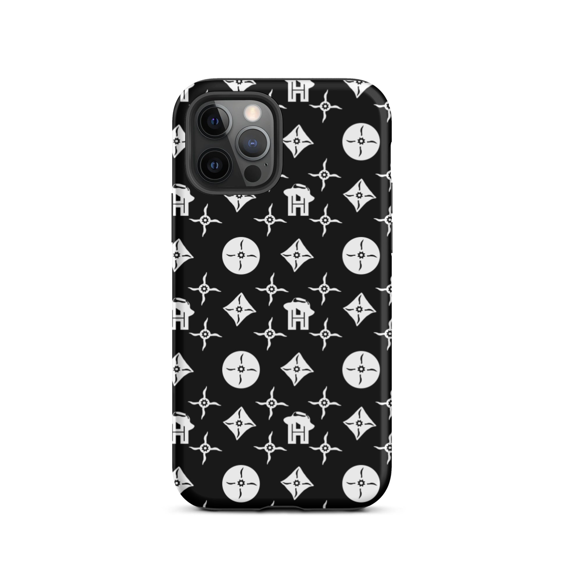 Black and White Monogram Tough iPhone Case - HipHatter