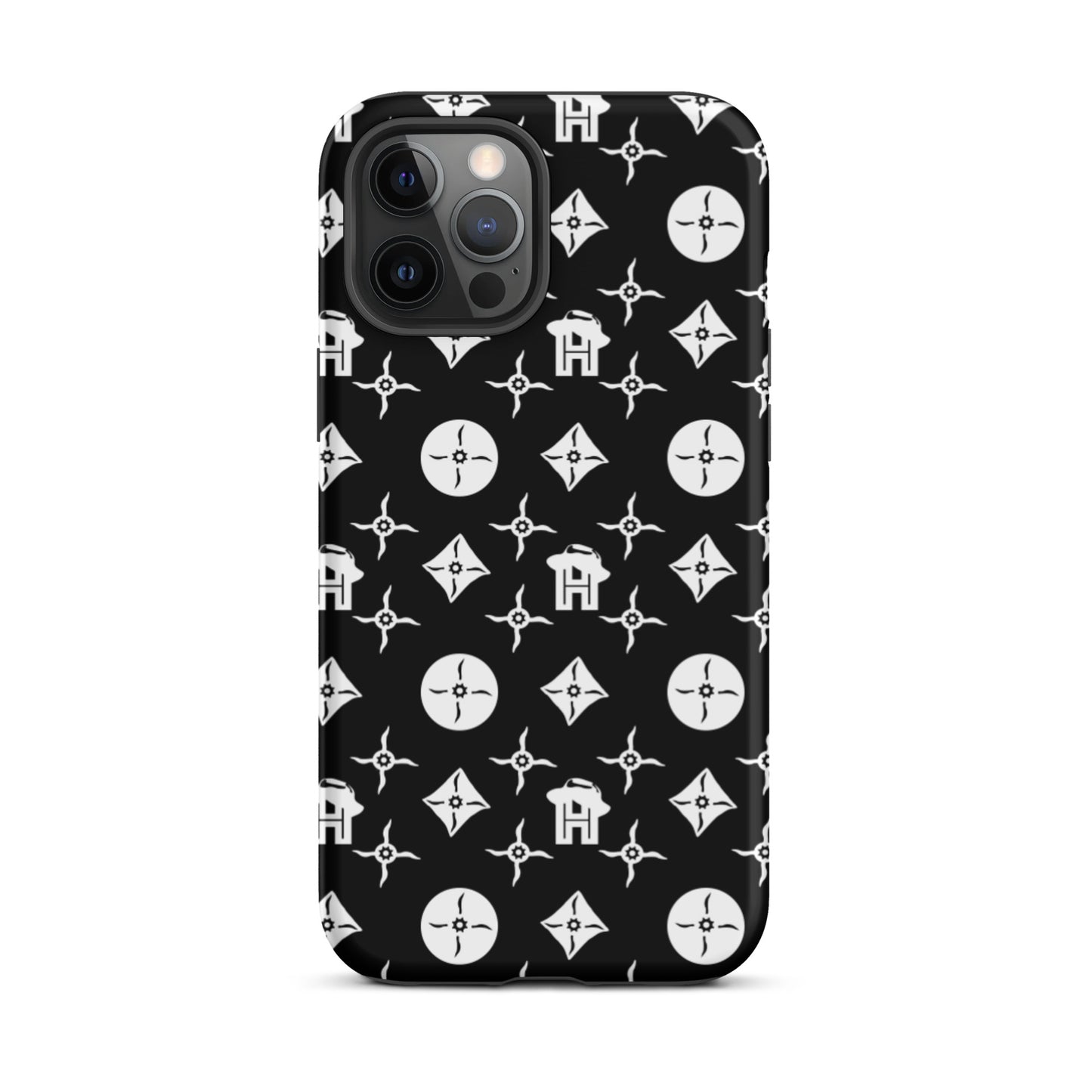 Black and White Monogram Tough iPhone Case - HipHatter