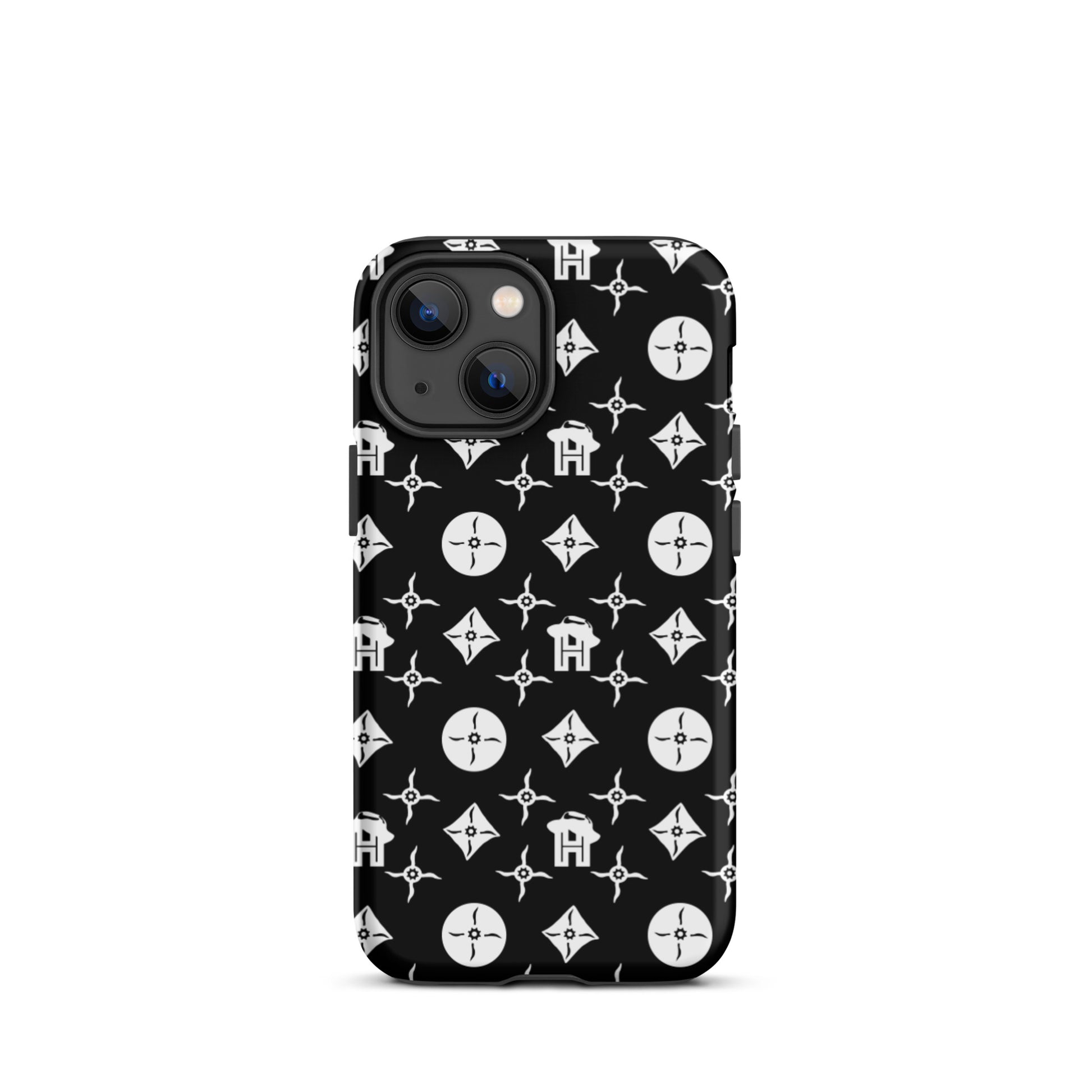 Black and White Monogram Tough iPhone Case - HipHatter