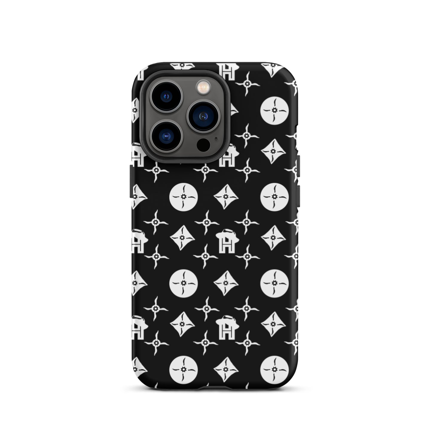 Black and White Monogram Tough iPhone Case - HipHatter