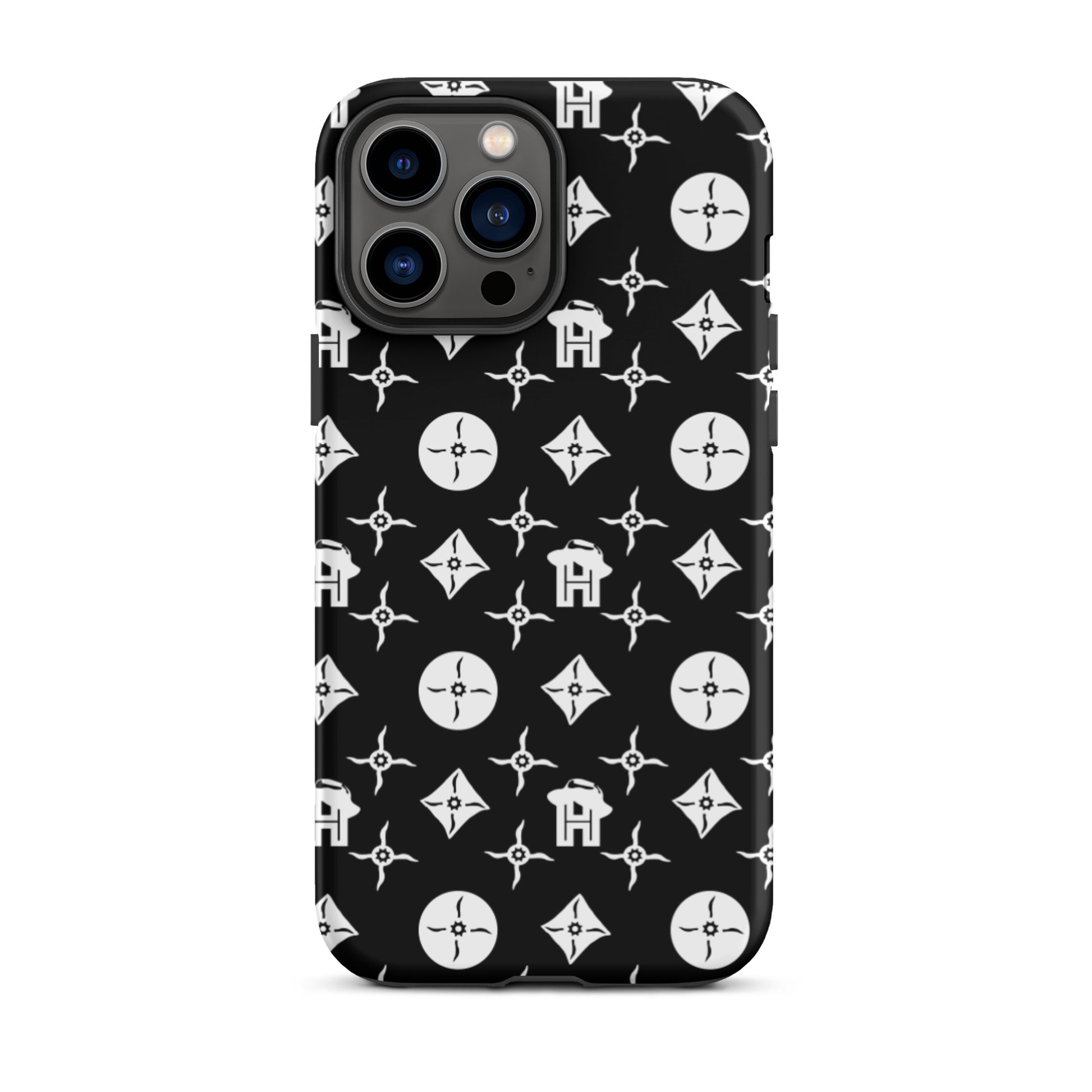 Black and White Monogram Tough iPhone Case - HipHatter