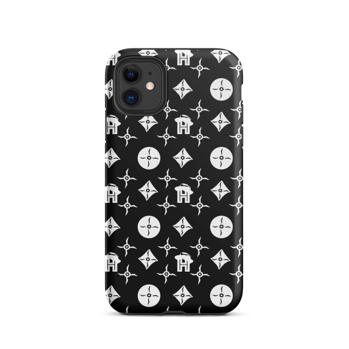 Black and White Monogram Tough iPhone Case - HipHatter