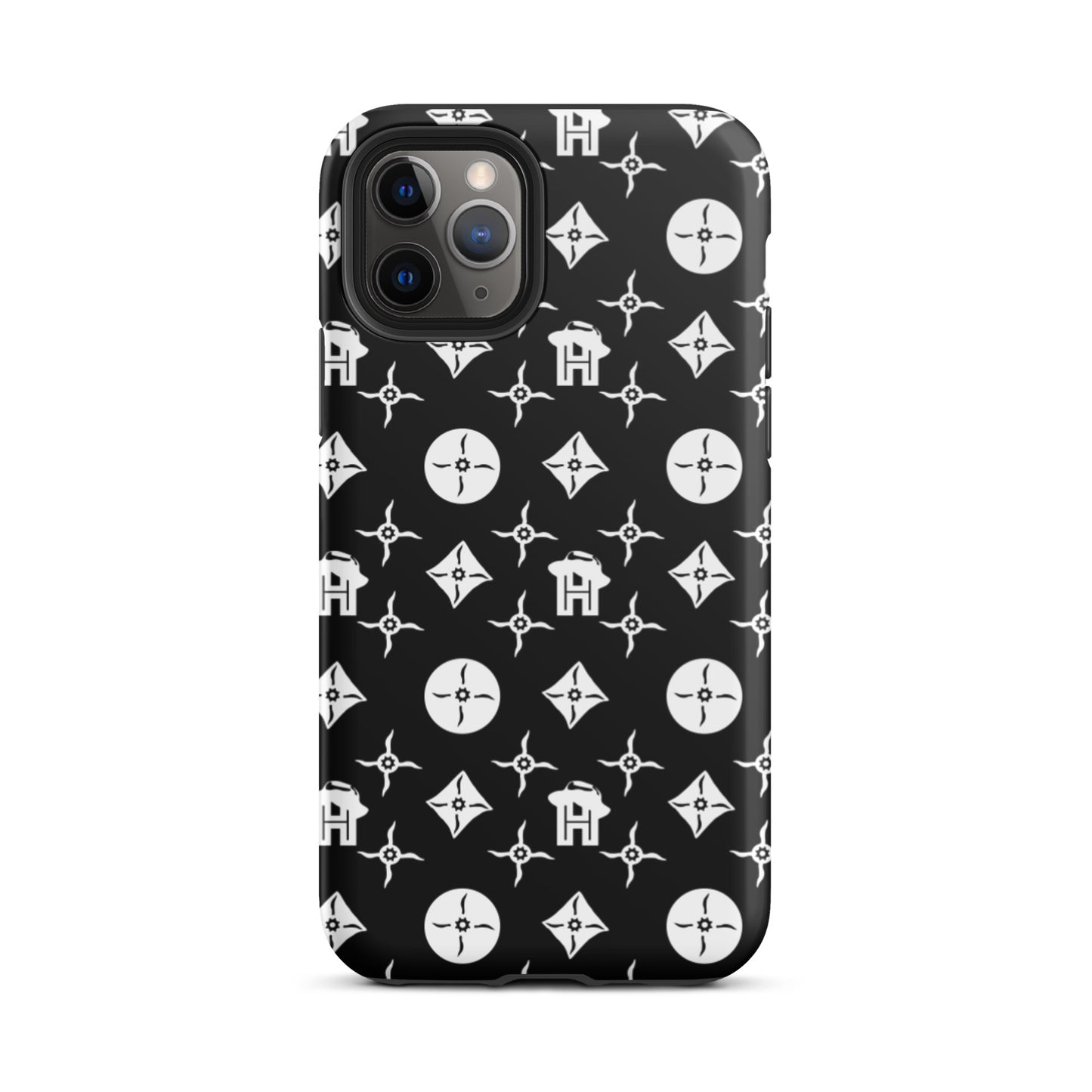 Black and White Monogram Tough iPhone Case - HipHatter