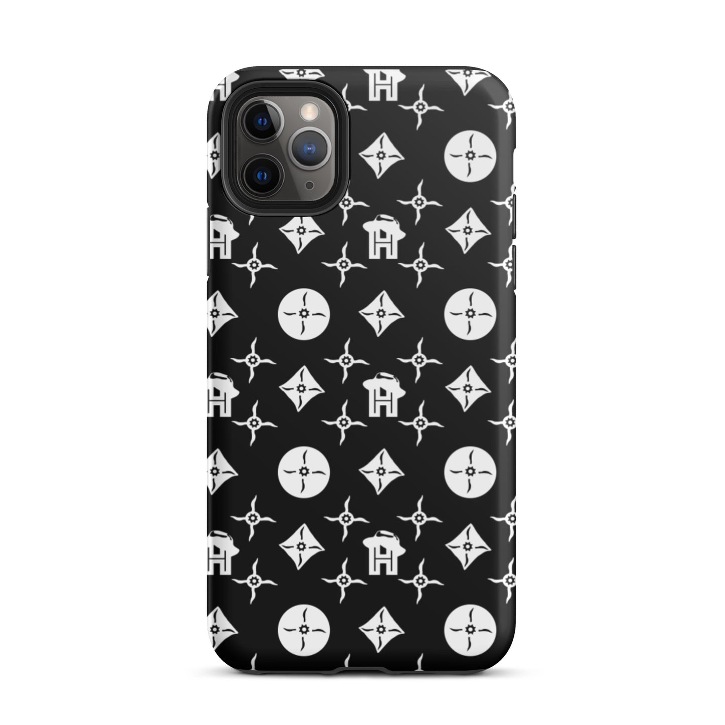 Black and White Monogram Tough iPhone Case - HipHatter