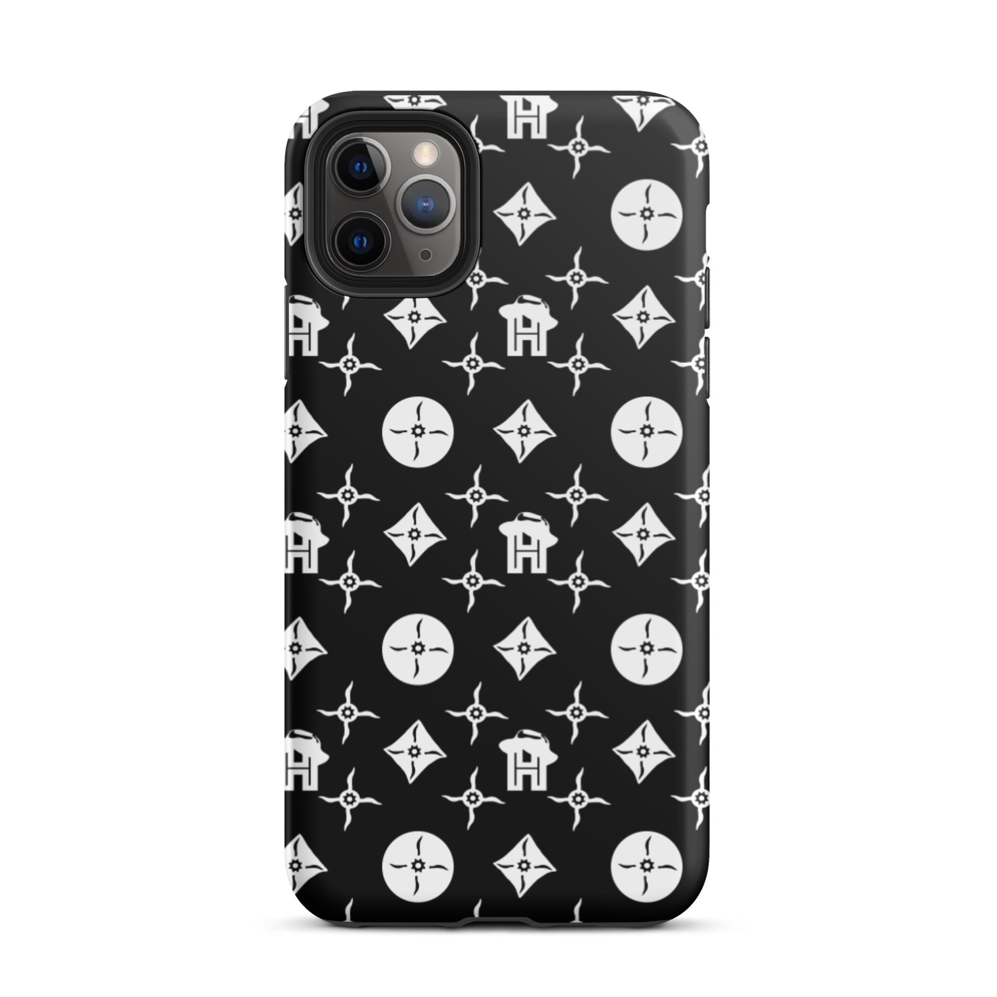 Black and White Monogram Tough iPhone Case - HipHatter