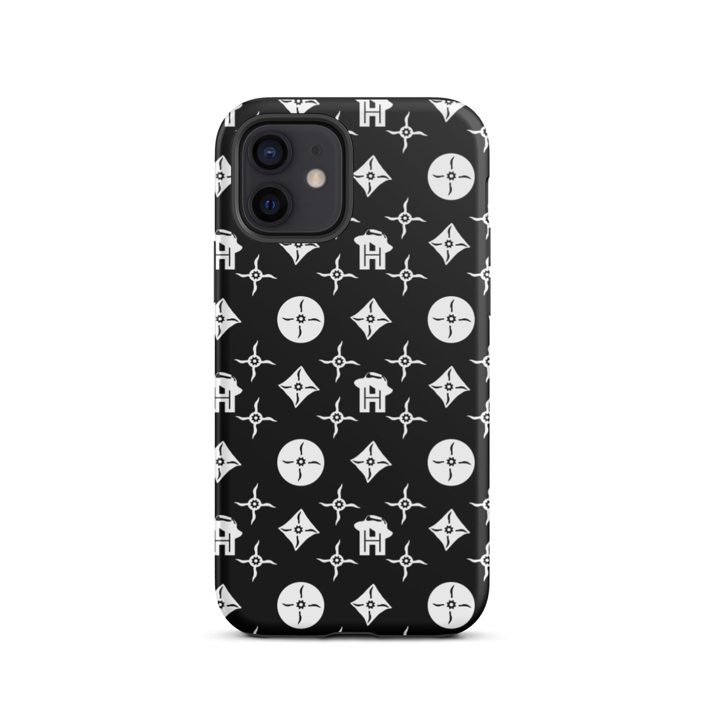 Black and White Monogram Tough iPhone Case - HipHatter