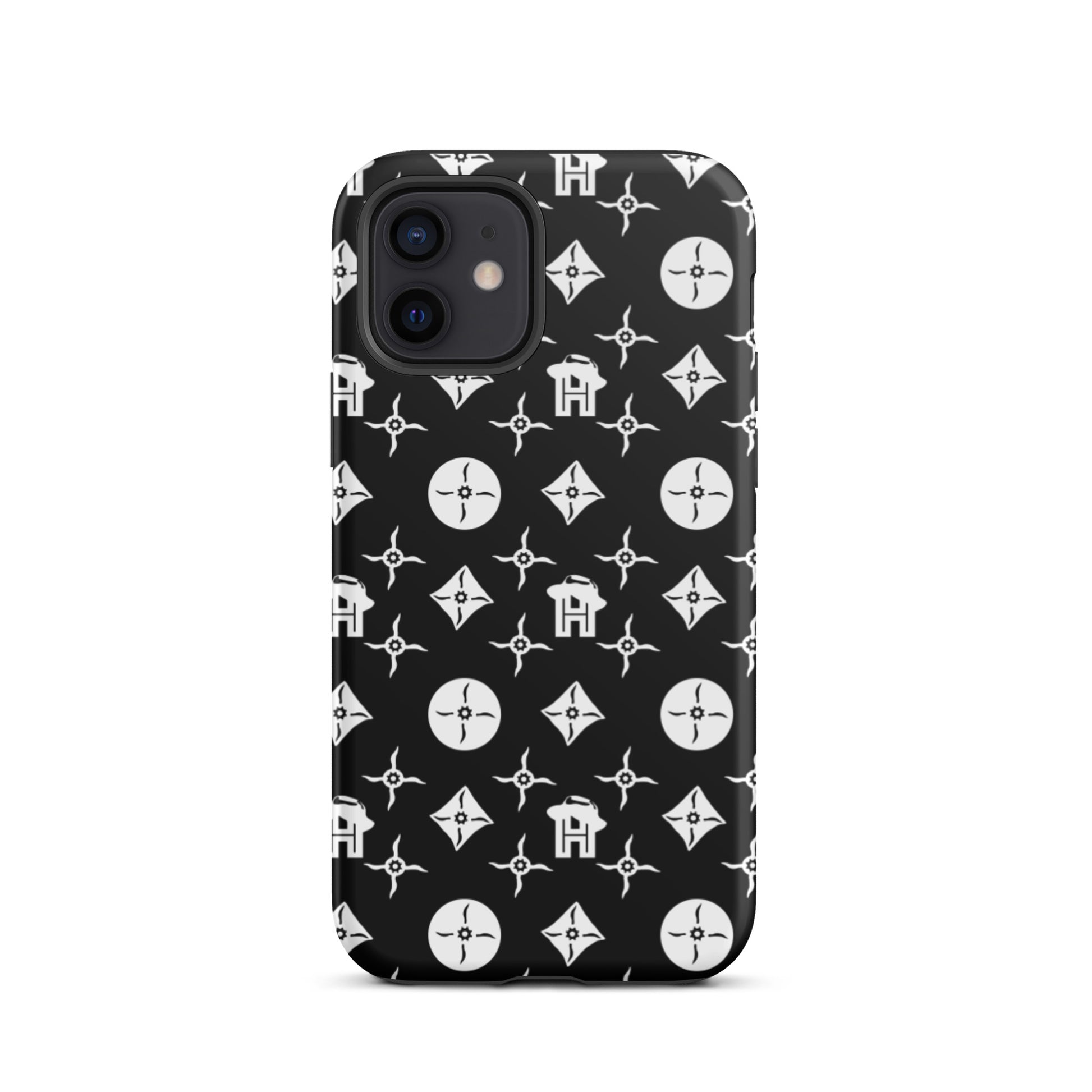 Black and White Monogram Tough iPhone Case - HipHatter