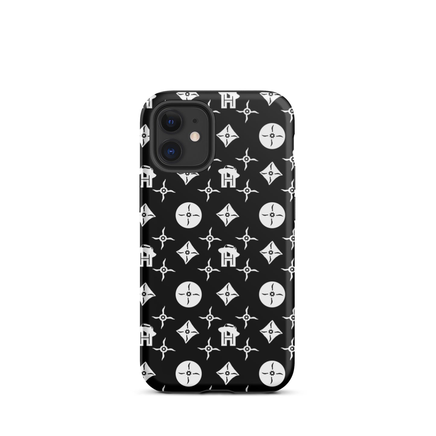 Black and White Monogram Tough iPhone Case - HipHatter