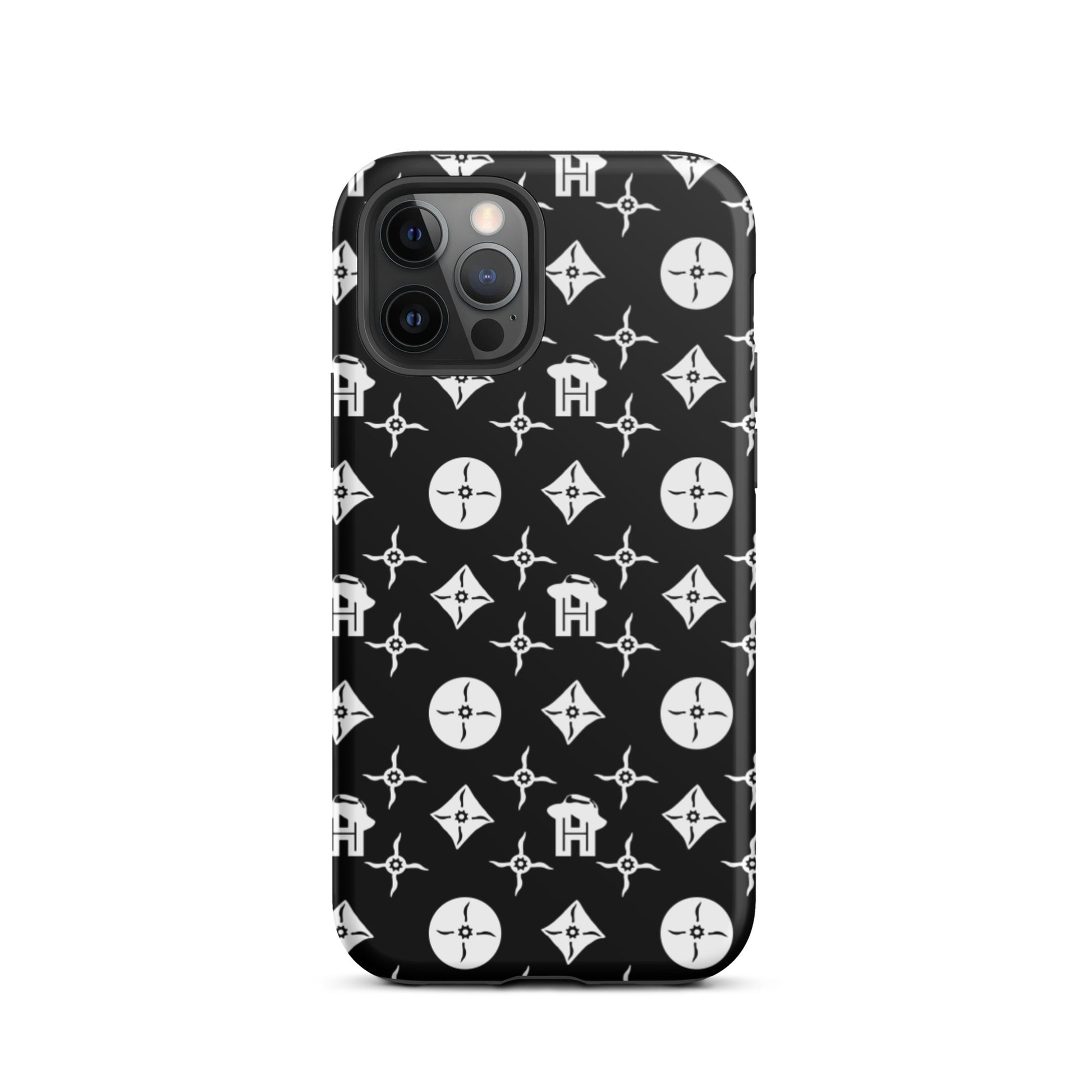 Black and White Monogram Tough iPhone Case - HipHatter
