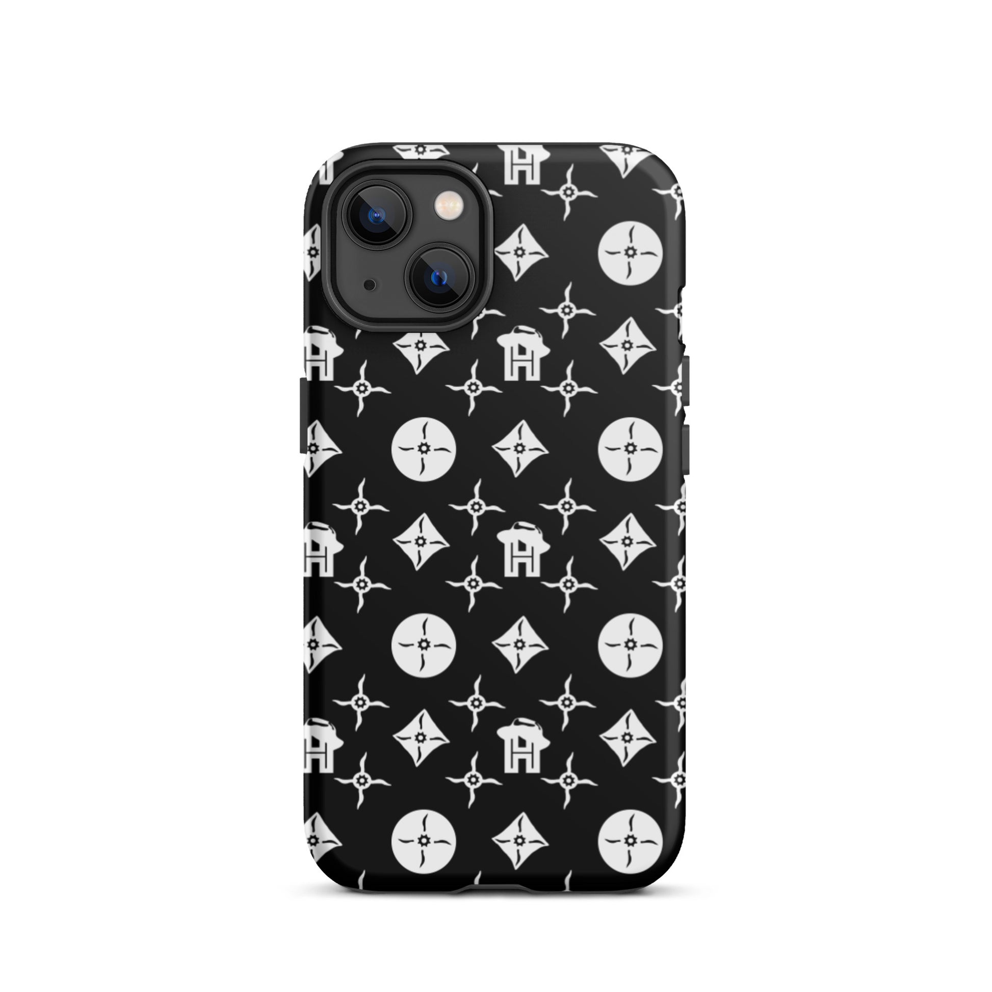 Black and White Monogram Tough iPhone Case - HipHatter