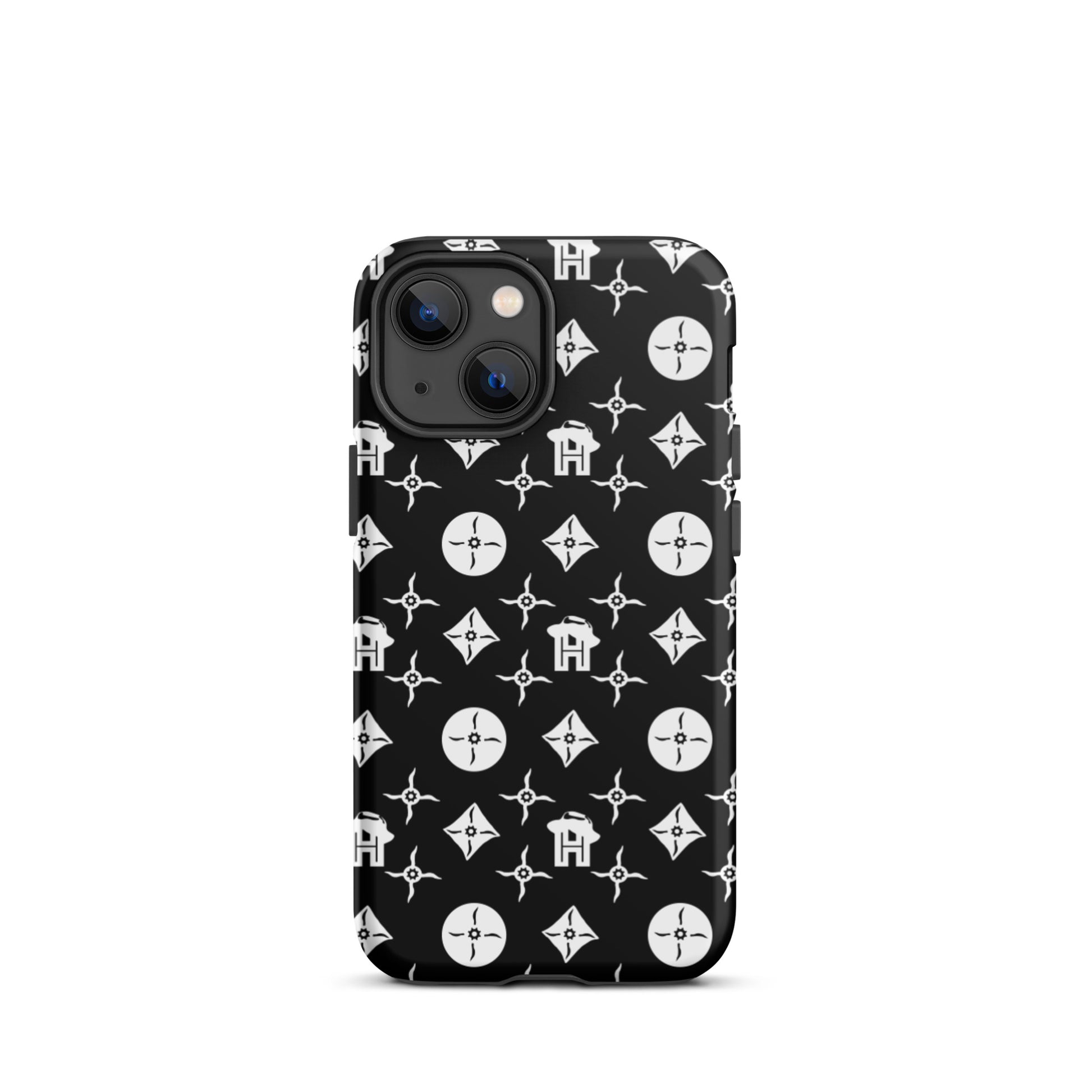 Black and White Monogram Tough iPhone Case - HipHatter