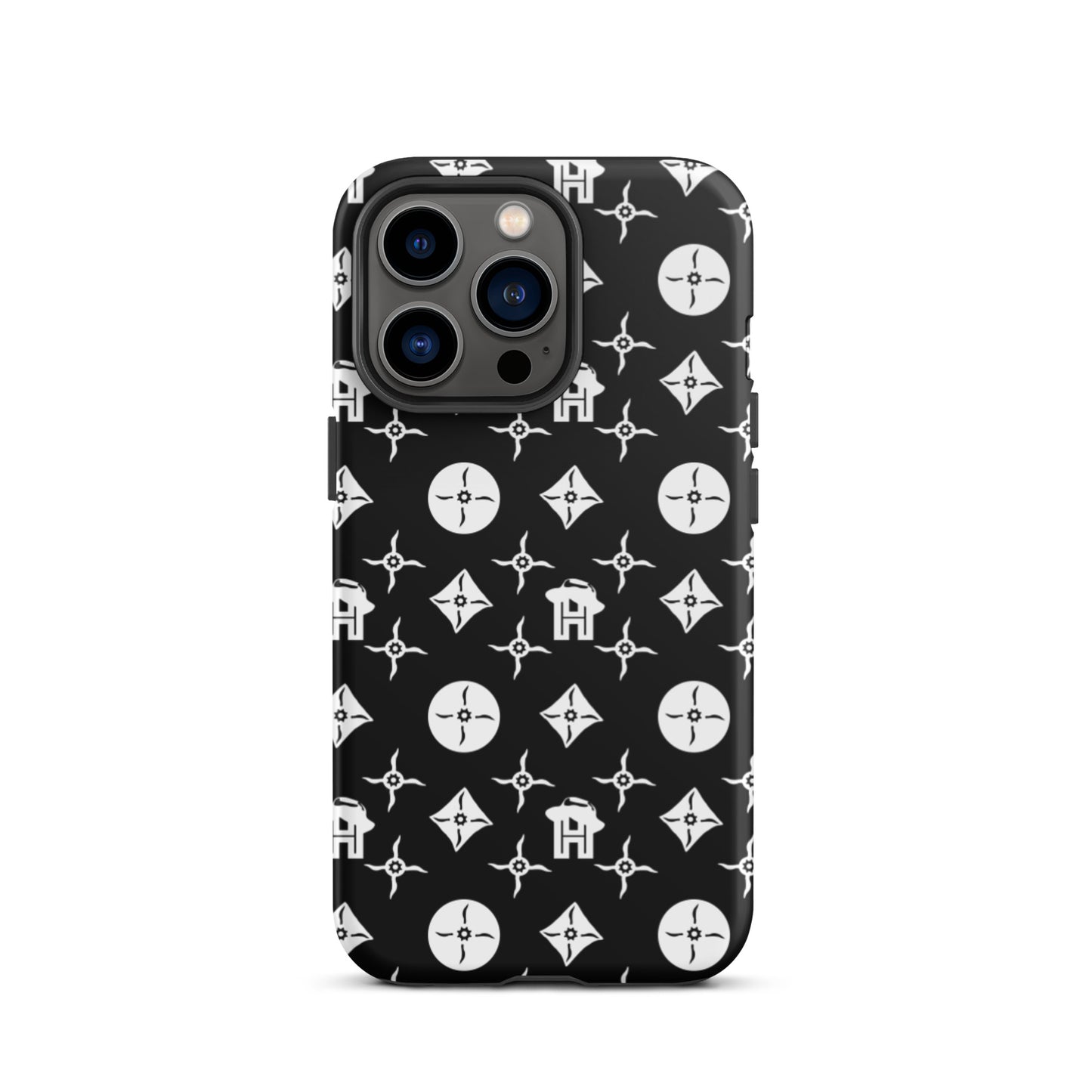 Black and White Monogram Tough iPhone Case - HipHatter
