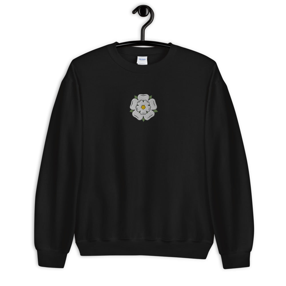Yorkshire White Rose Unisex Sweatshirt - HipHatter