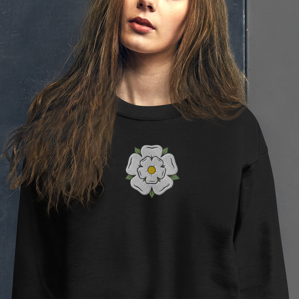 Yorkshire White Rose Unisex Sweatshirt - HipHatter