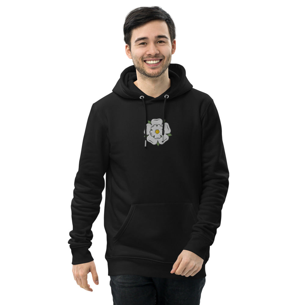 Yorkshire White Rose Unisex Essential Eco Hoodie - HipHatter