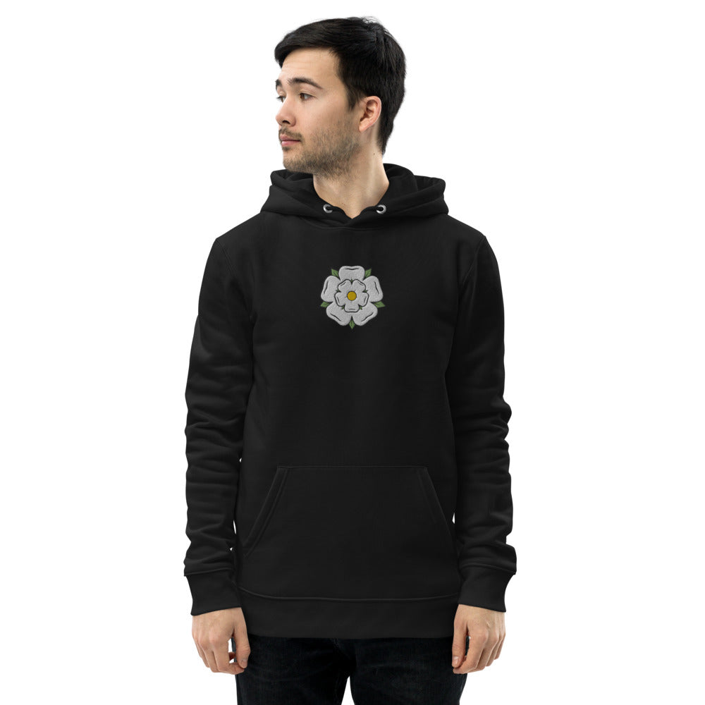 Yorkshire White Rose Unisex Essential Eco Hoodie - HipHatter