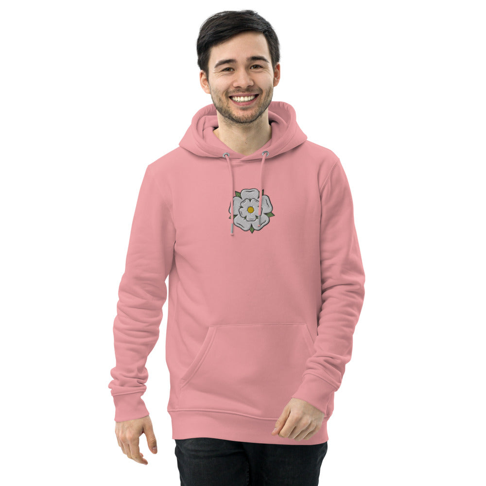 Yorkshire White Rose Unisex Essential Eco Hoodie - HipHatter