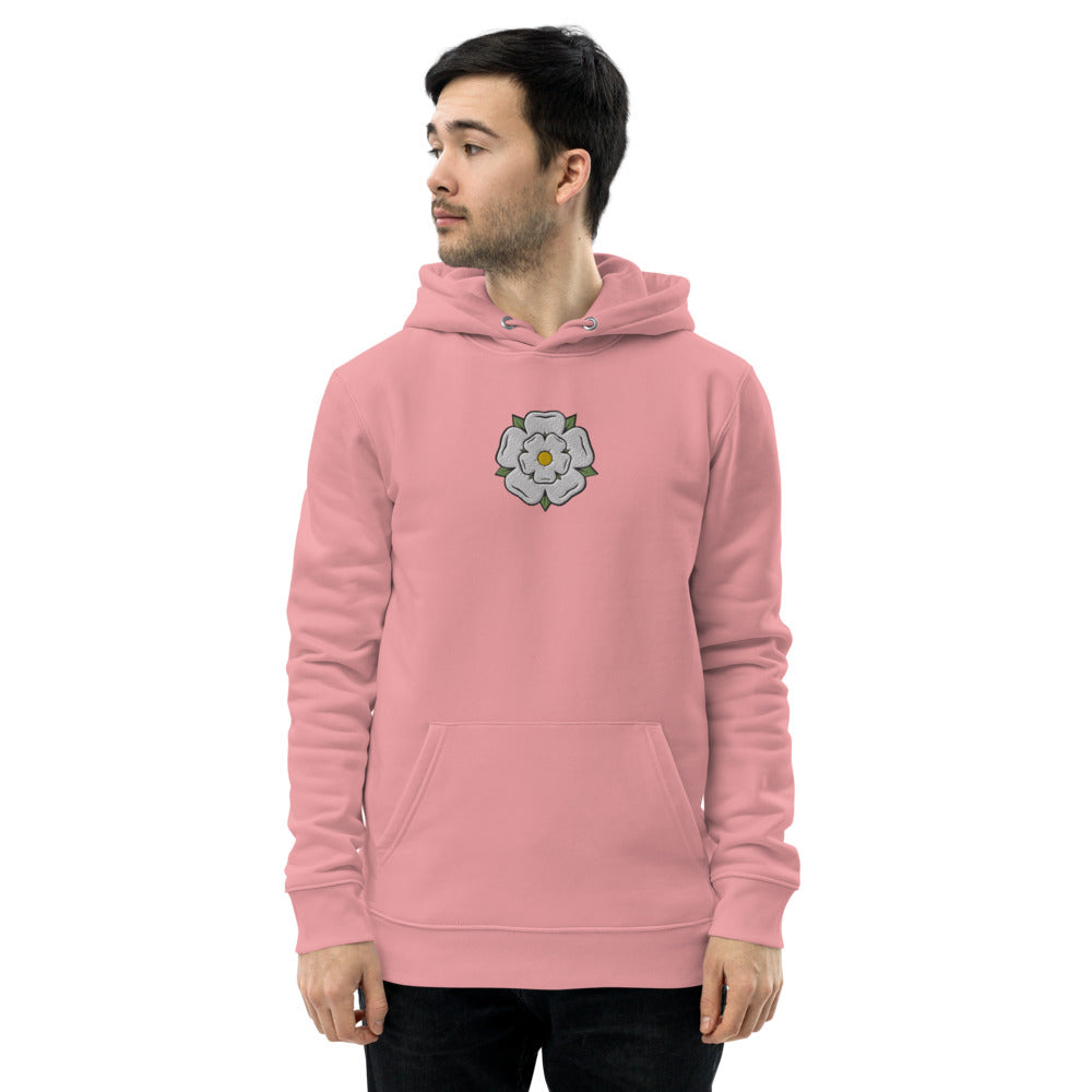 Yorkshire White Rose Unisex Essential Eco Hoodie - HipHatter