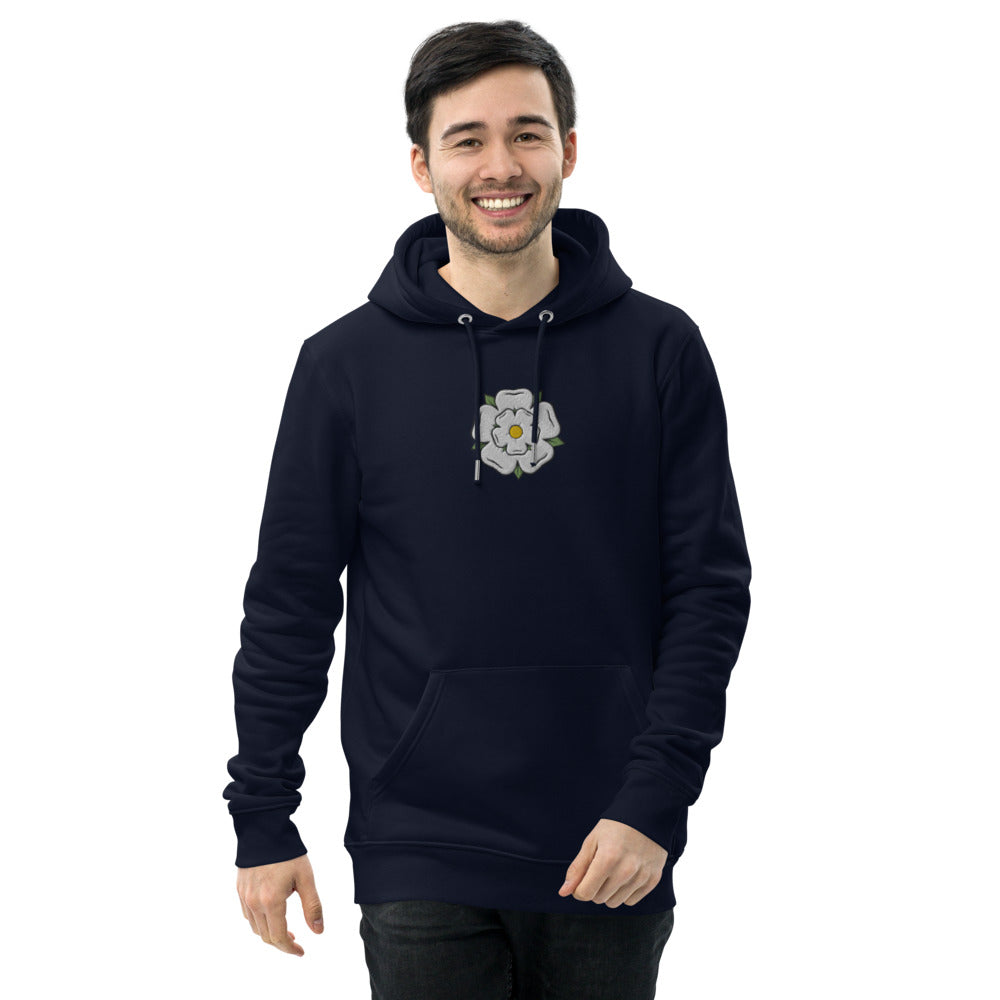 Yorkshire White Rose Unisex Essential Eco Hoodie - HipHatter