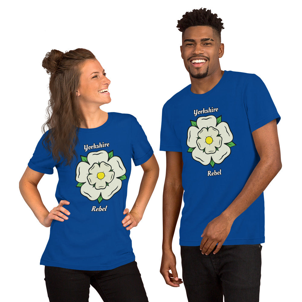 Yorkshire Rebel White Rose Unisex T-Shirt - HipHatter