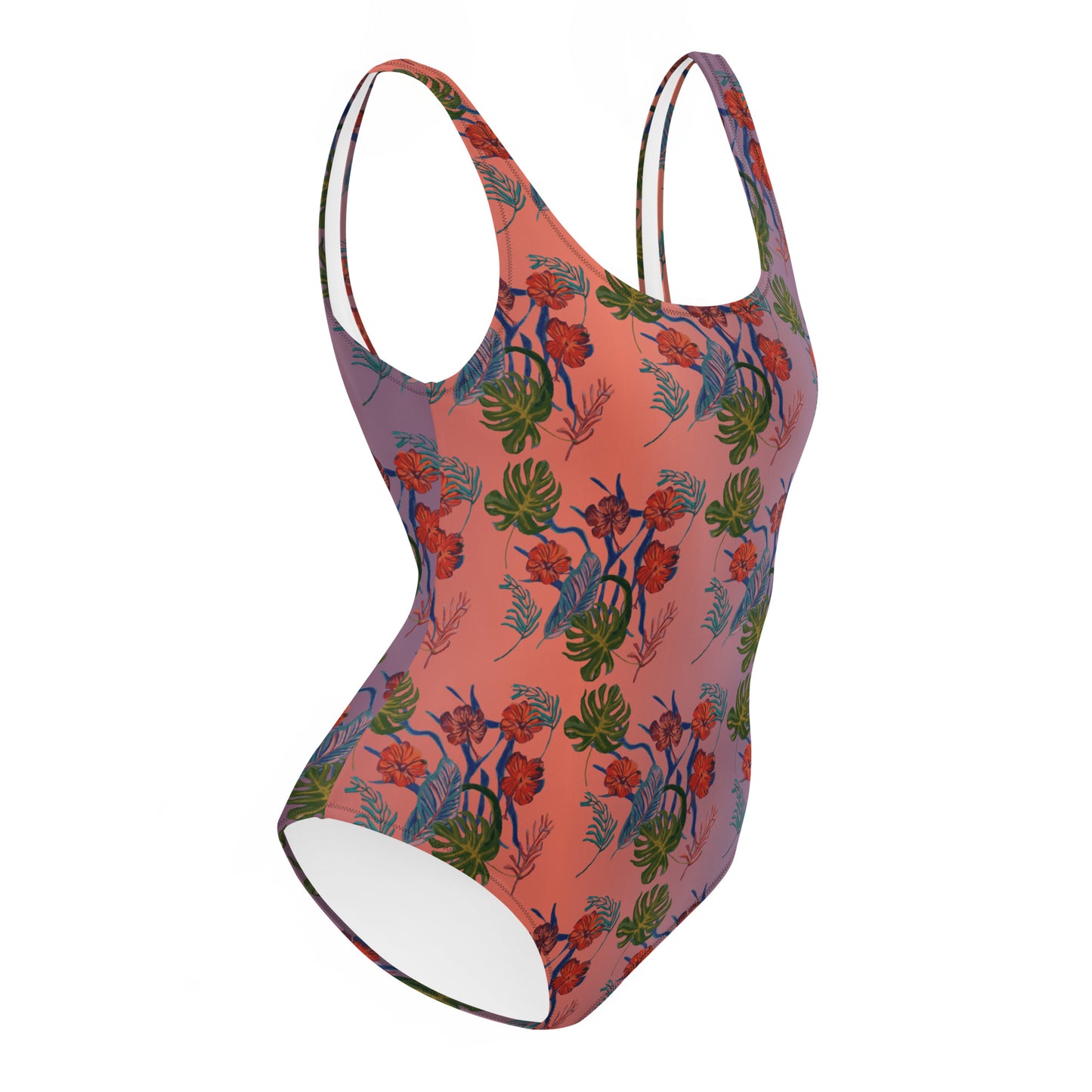Till Dawn Purple Floral One-Piece Swimsuit - HipHatter