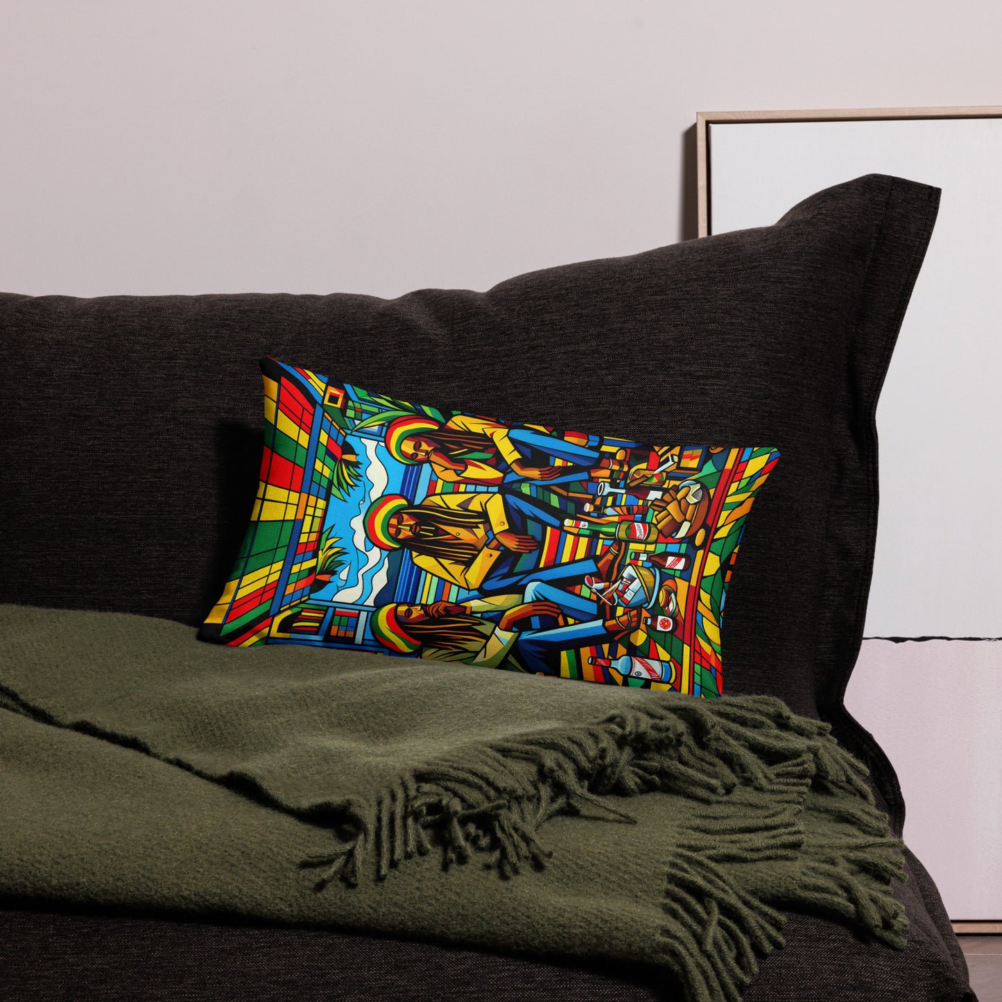 Three Wise Rasta Men Premium Pillow