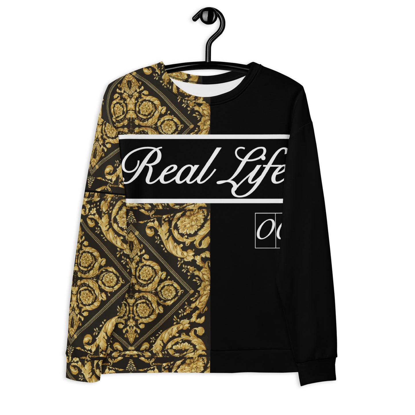 Real Life black and gold baroque team Unisex Sweatshirt - HipHatter