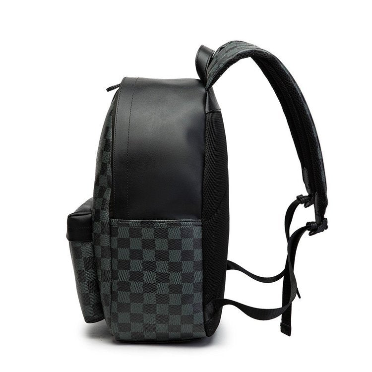 Classic French Grey Checkered Backpack - HipHatter