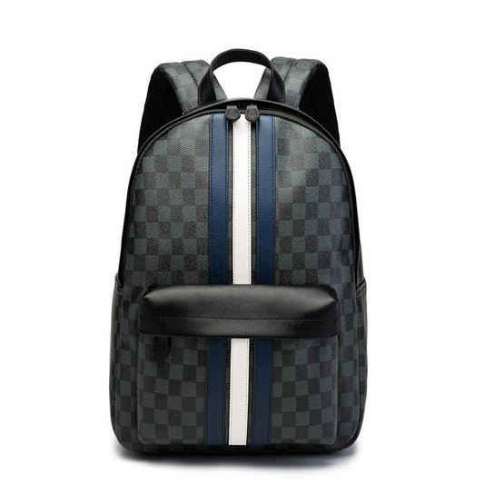 Classic French Grey Checkered Backpack - HipHatter