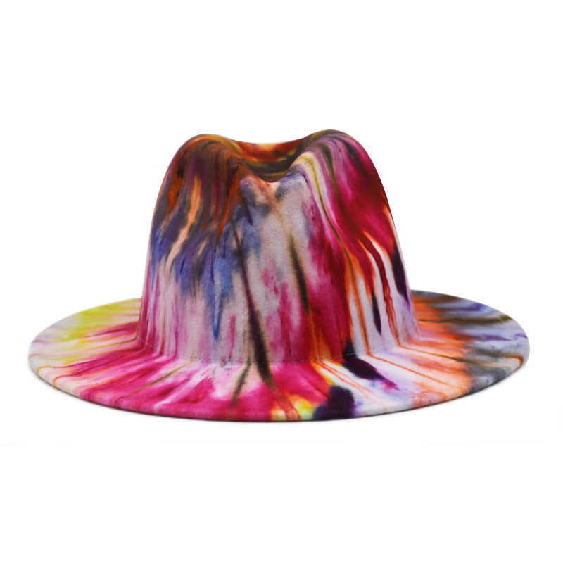 Paint Splash Wide Brim Fedora Hats - HipHatter