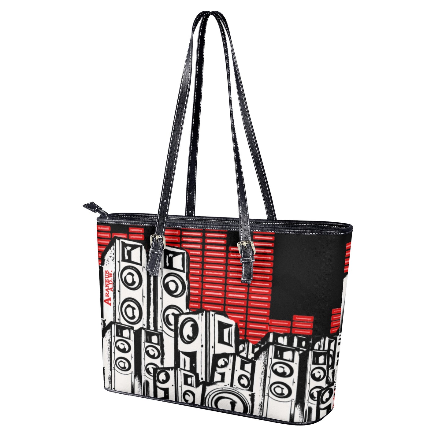 Bass In The City Leather Tote Bag - HipHatter