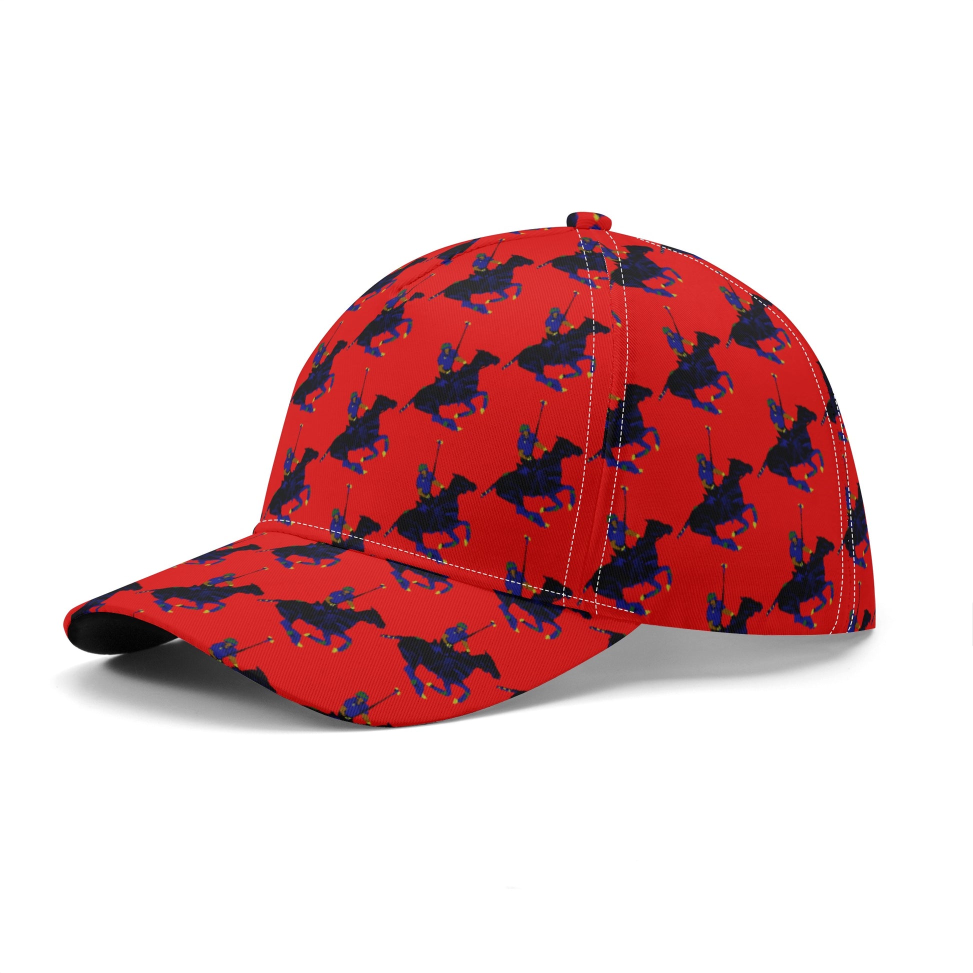 Red Polo Carib Pony Pattern Baseball Cap - HipHatter